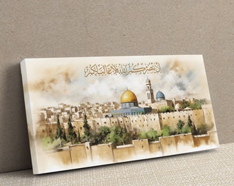 Jerusalem Canvas Print: Dome of the Rock, Al Aqsa Mosque, Islamic Art