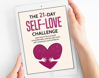 Self Love Challenge, ebooks digital download PDF | self love workbook self love ebook motivation, 21 day challenge, 3 week challenge