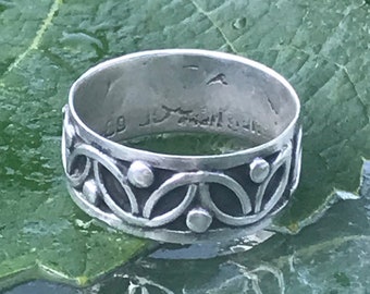 Vintage, Sterling Silver Band / Ring, Size 5 3/4
