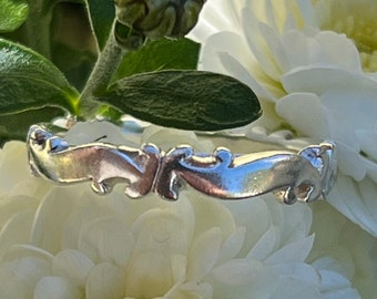 Vintage, Sterling Silver, Band, Ring Size 7, 3.6mm Wide, 2 Grams