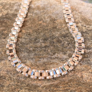 Vintage, Sterling Silver, Milor Italian Chain Link Necklace, 18" By .28", 2.4mm Thick, 28 Grams
