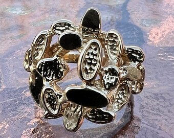 Vintage, 14K Gold, Yellow Gold, Nugget Ring, Size 5 1/2, 6.6 Grams