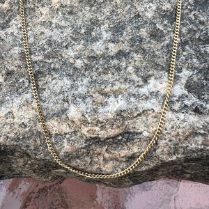 Vintage, 18K Gold, Italian Chain Link Necklace, Length Is 18&quot; Long By 1.2mm Wide, Balestra, 2.82 Grams