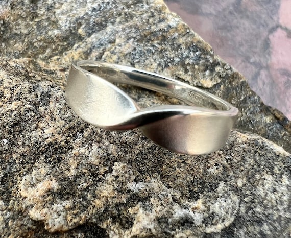 Vintage, Sterling Silver, Twist Ring, Size 9, 2.8… - image 5
