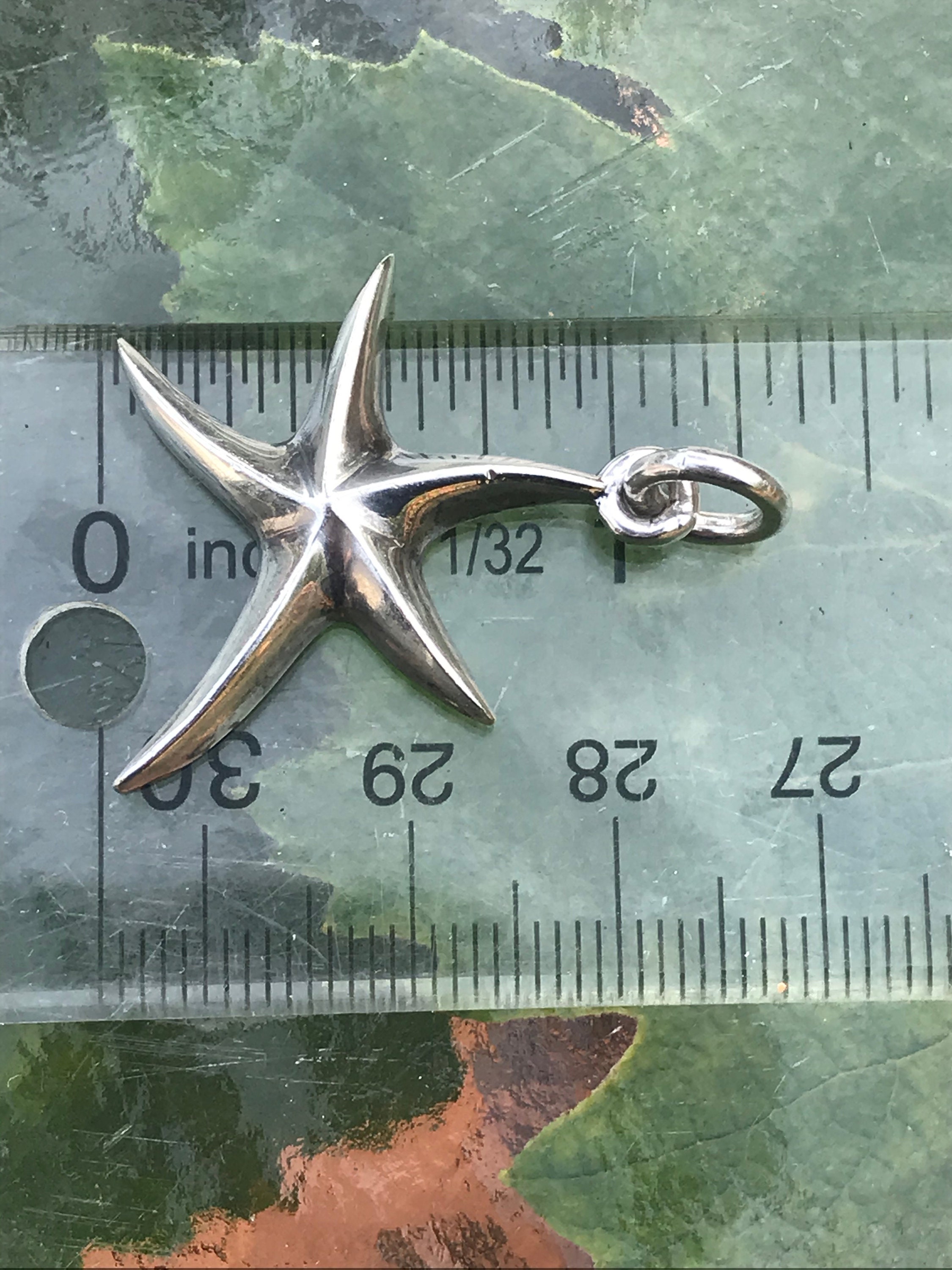 Vintage Sterling Silver Starfish Pendant 1.30 by - Etsy