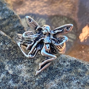 Vintage, Sterling Silver, Fairy Ring, Pixie Ring Size 5 1/2, 3.06 Grams