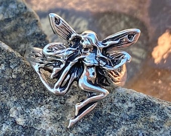 Vintage, Sterling Silver, Fairy Ring, Pixie Ring Size 5 1/2, 3.06 Grams