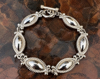 Vintage Mexican Sterling Silver Bracelet – R. Flores C3 Taxco, 79g