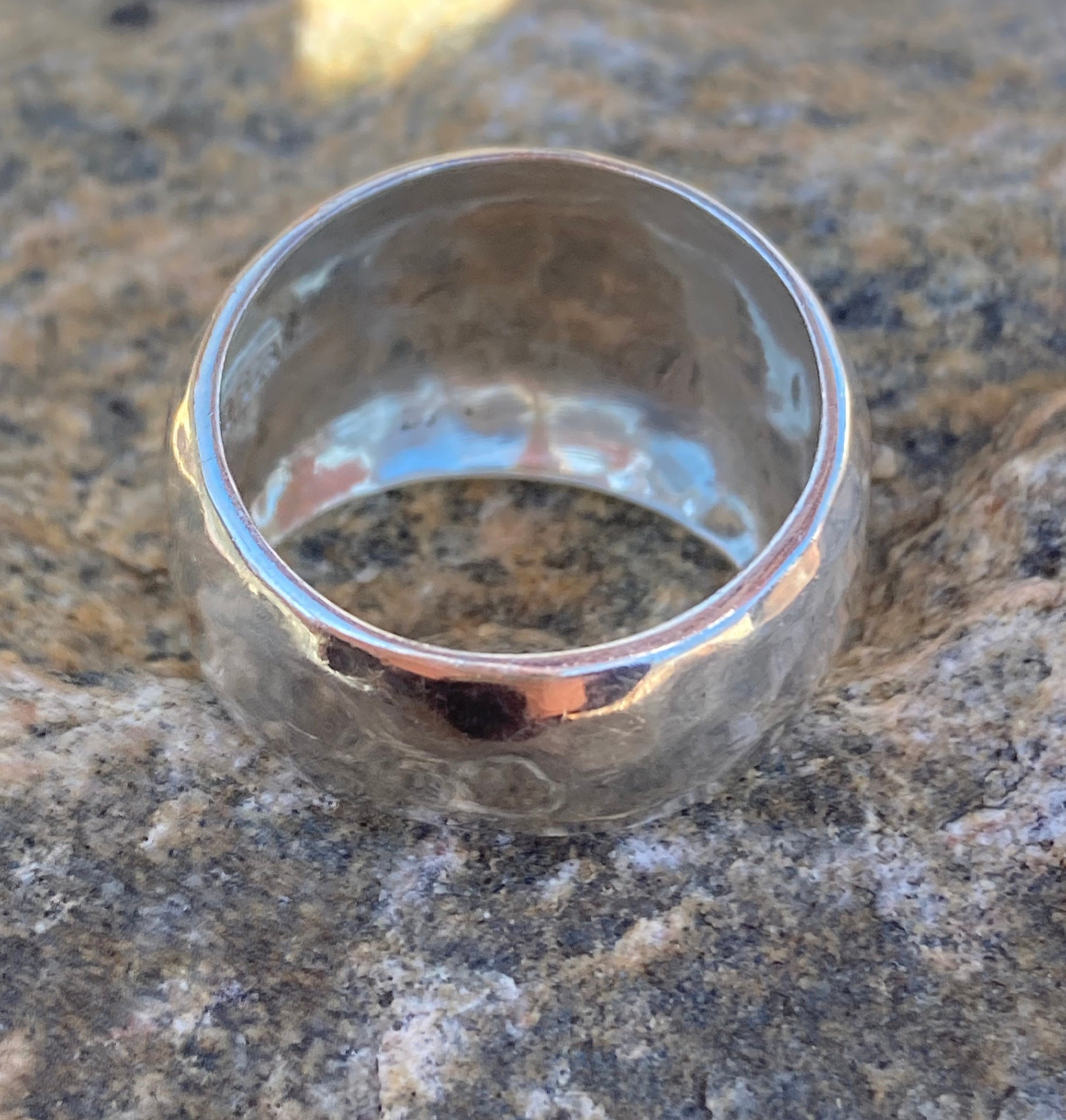 Vintage Sterling Silver India Hammered Ring Size 7 3/4 | Etsy
