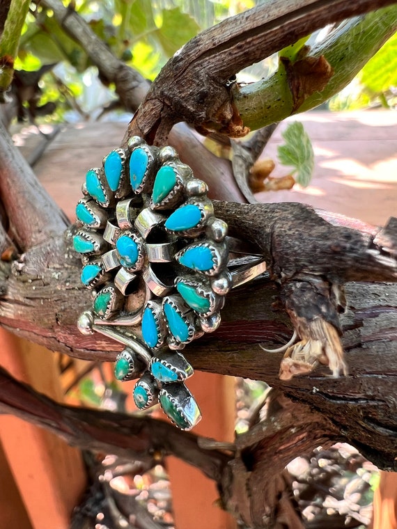 Vintage, Sterling Silver And Turquoise, Zuni Need… - image 7