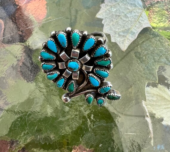 Vintage, Sterling Silver And Turquoise, Zuni Need… - image 6