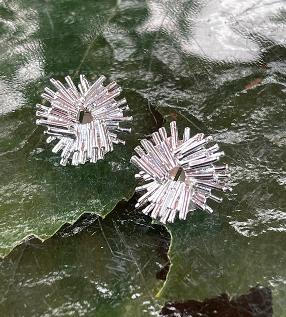 Vintage, Sterling Silver, Napier Clip On Earrings,