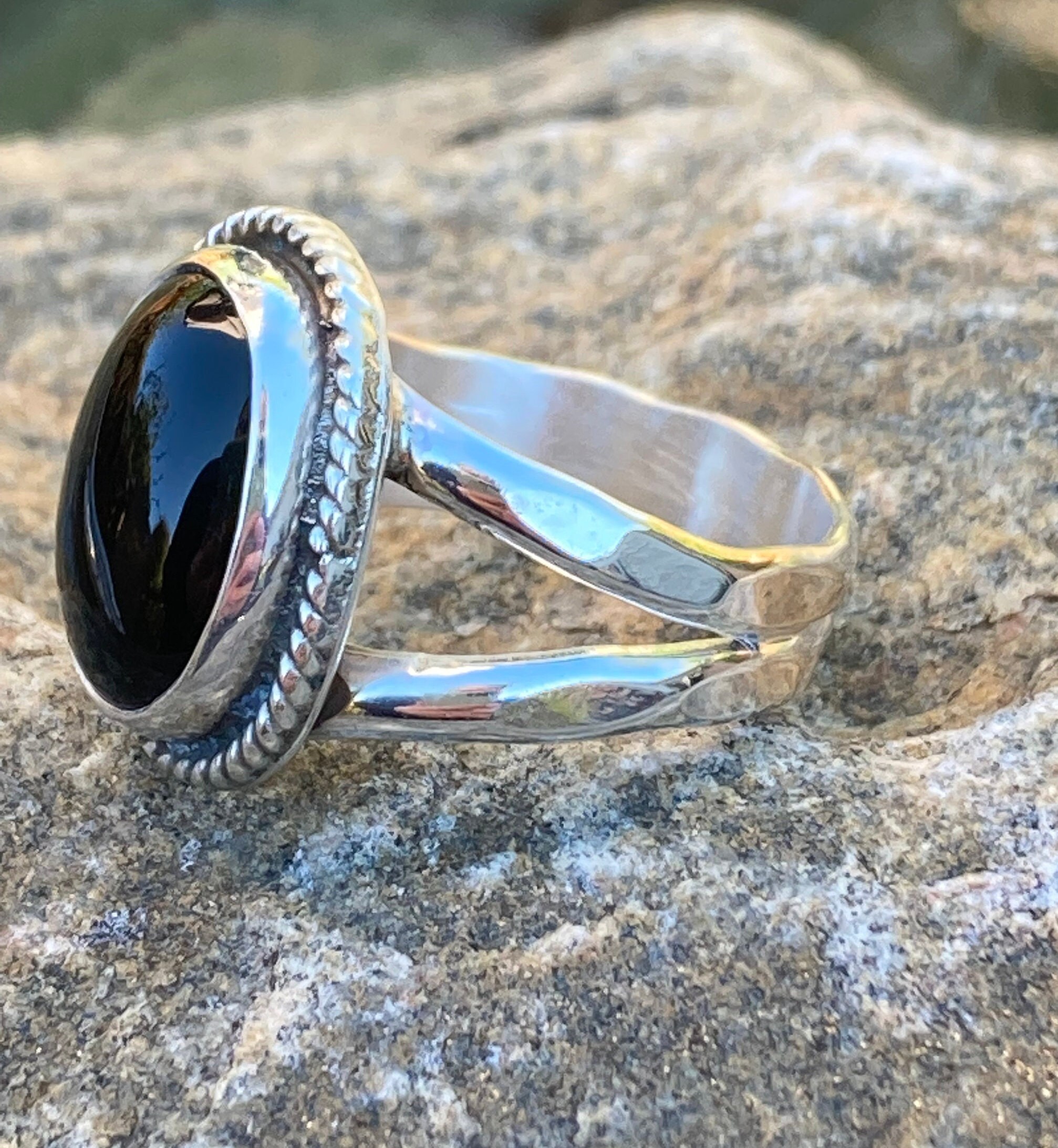 Vintage, Sterling Silver, Black Onyx, Native American Vintage, Sterling Silver, Black Onyx, Native American