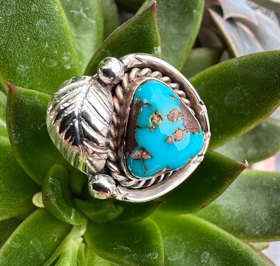 Vintage, Sterling Silver, 925 Turquoise Ring, Native American 
