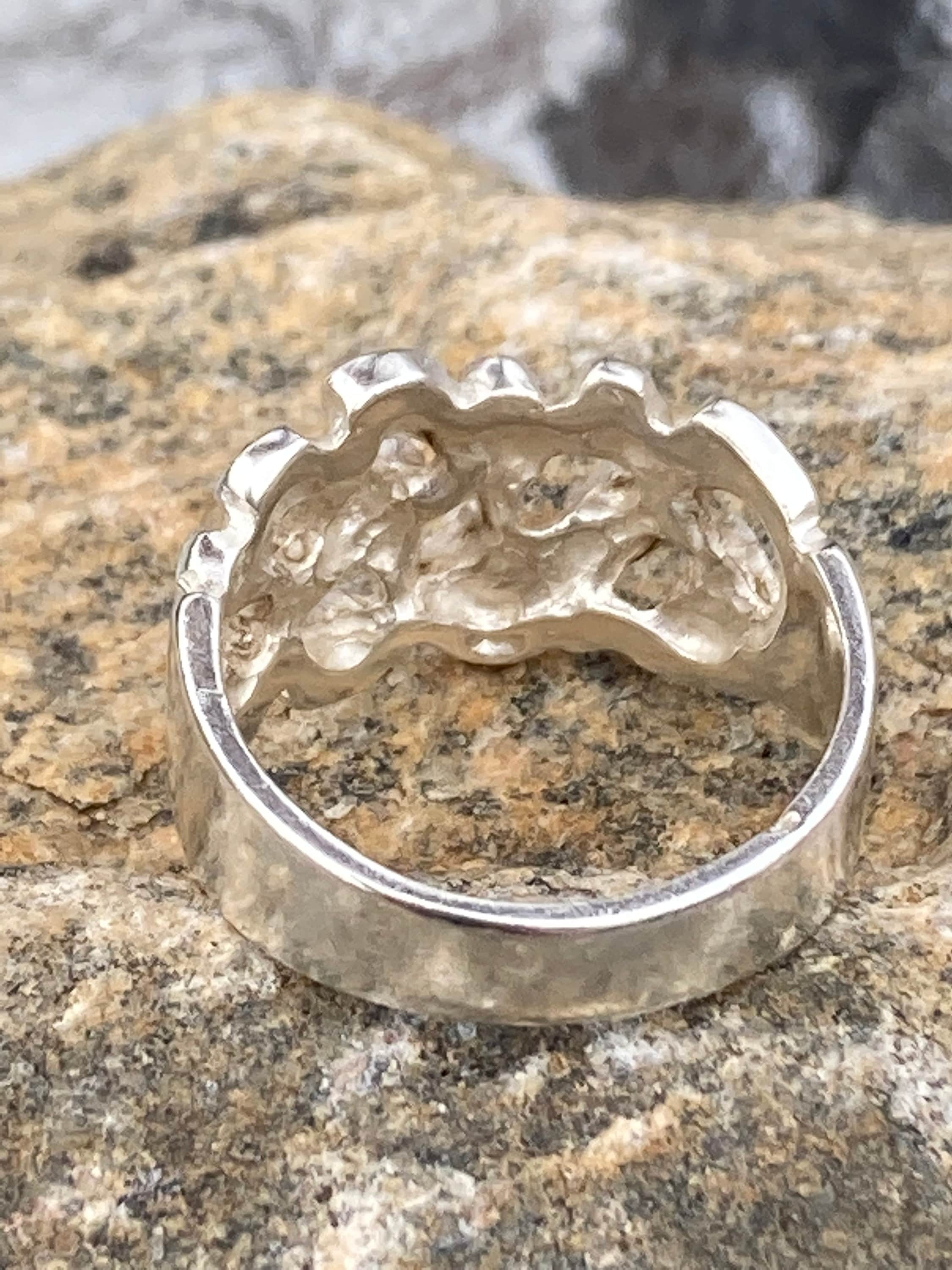 Vintage, Sterling Silver, Nugget Ring, Size 7 1/2, 5.6 Grams - Etsy