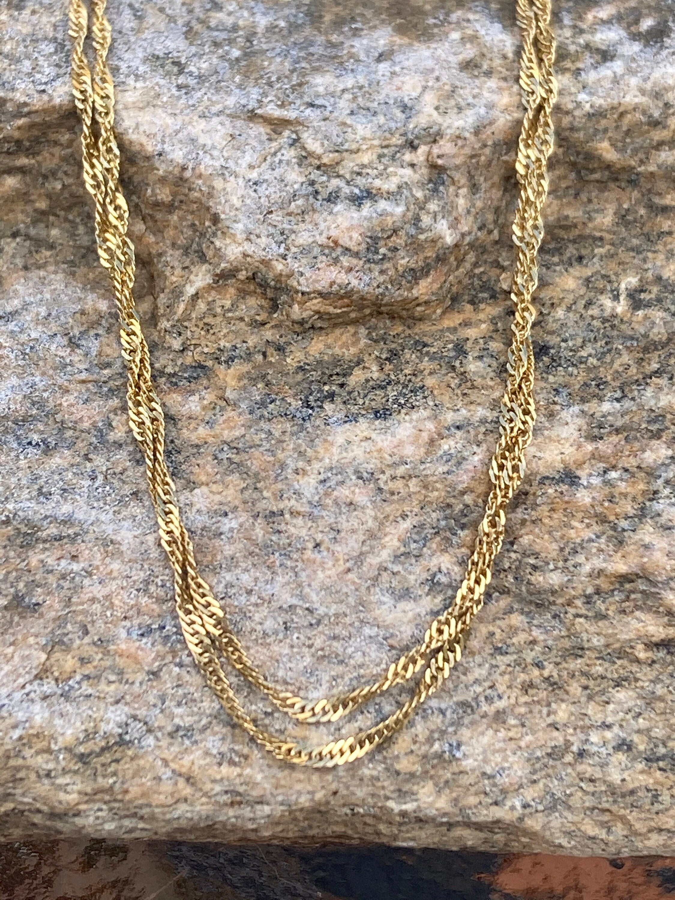 14K Gold Milor Italian Double Strand 