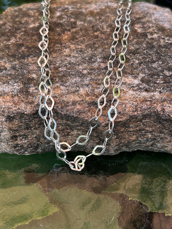 Vintage, Sterling Silver, Italian Chain Link Neckl