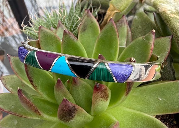 Vintage, Sterling Silver, 925 Mexico Bangle Bracelet With
