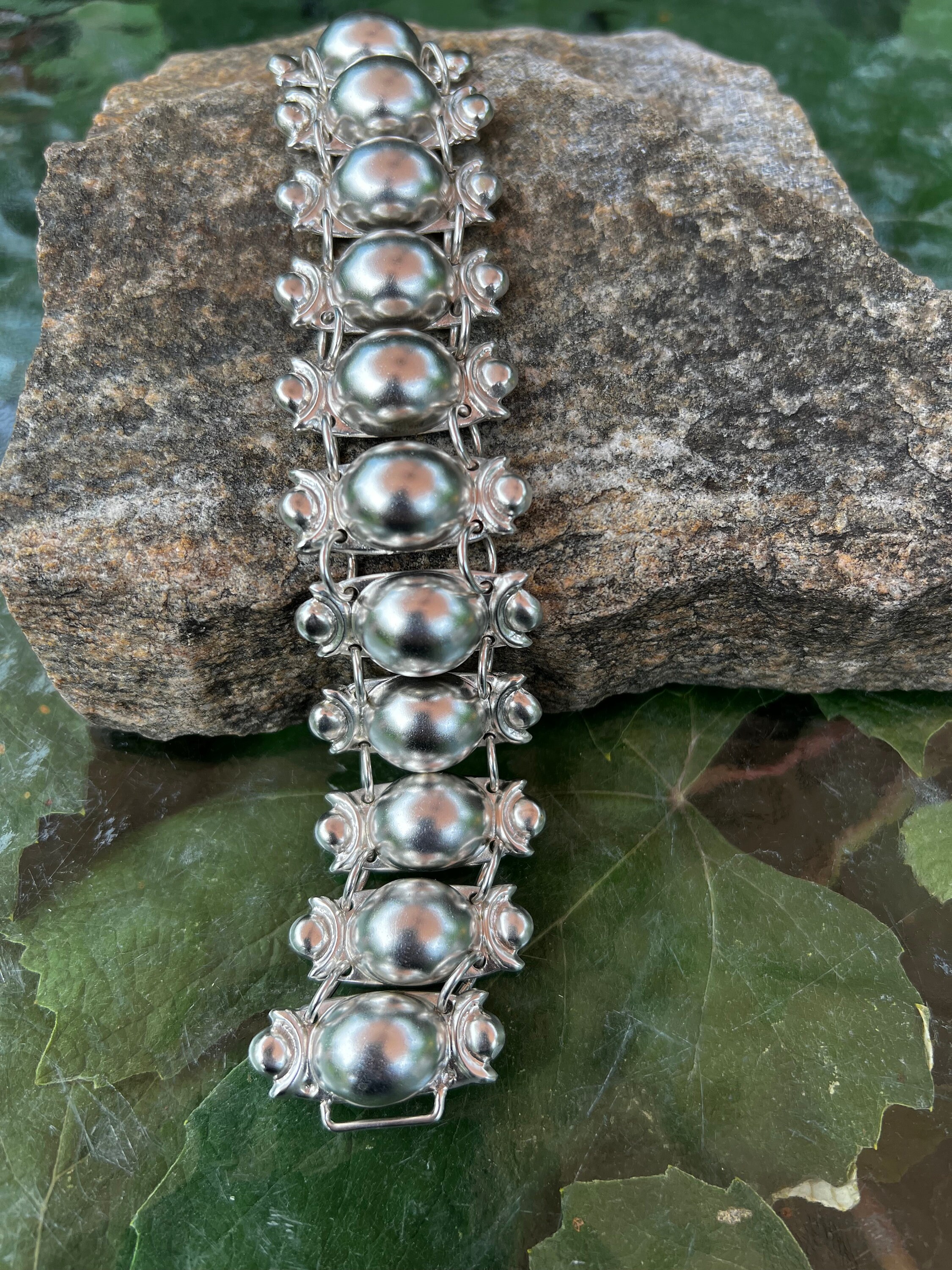 Vintage, 850 Silver, MHV Hecho En Mexico DF, Cocoa Bean Wide