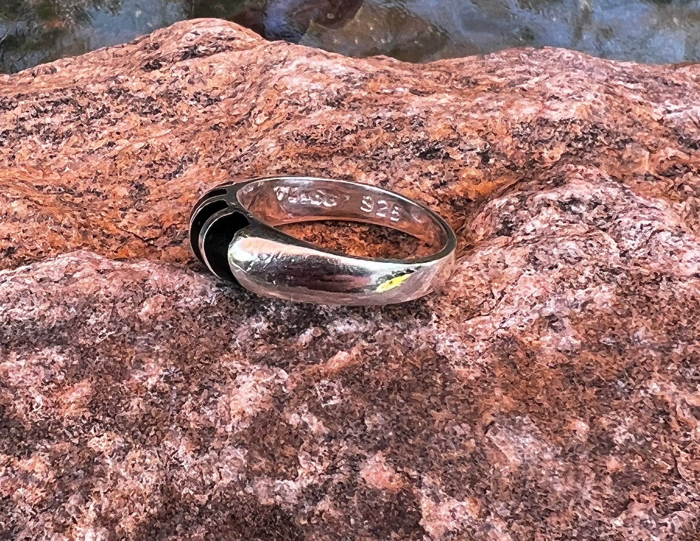Vintage, Sterling Silver, Onyx Ring, Mexico Ring, Size 6 1/2