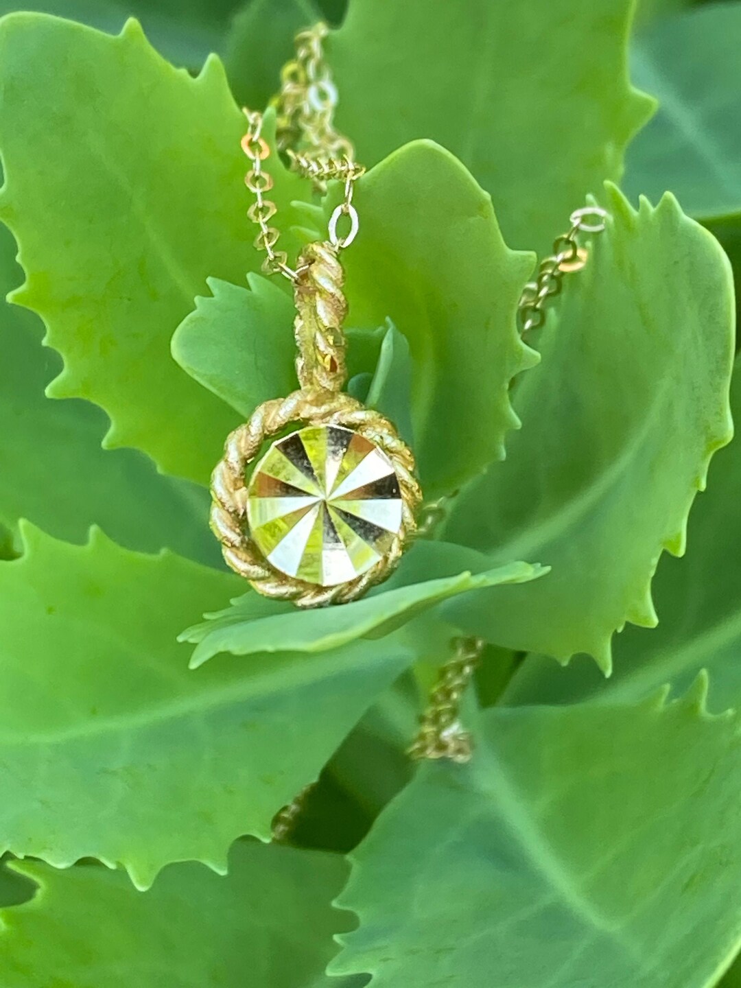 Vintage 14K Gold Beverly Hills Gold Diamond Cut Pendant Etsy