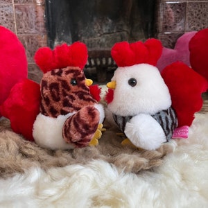Sheepskin fur Chicken keychains /chicken soft toys