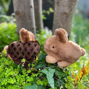 Mink fur rabbit keychain/bunny keychain