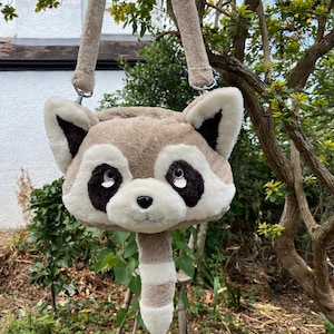 Sheepskin fur raccoon  bag /Sheep shearling bag/cross-body bag