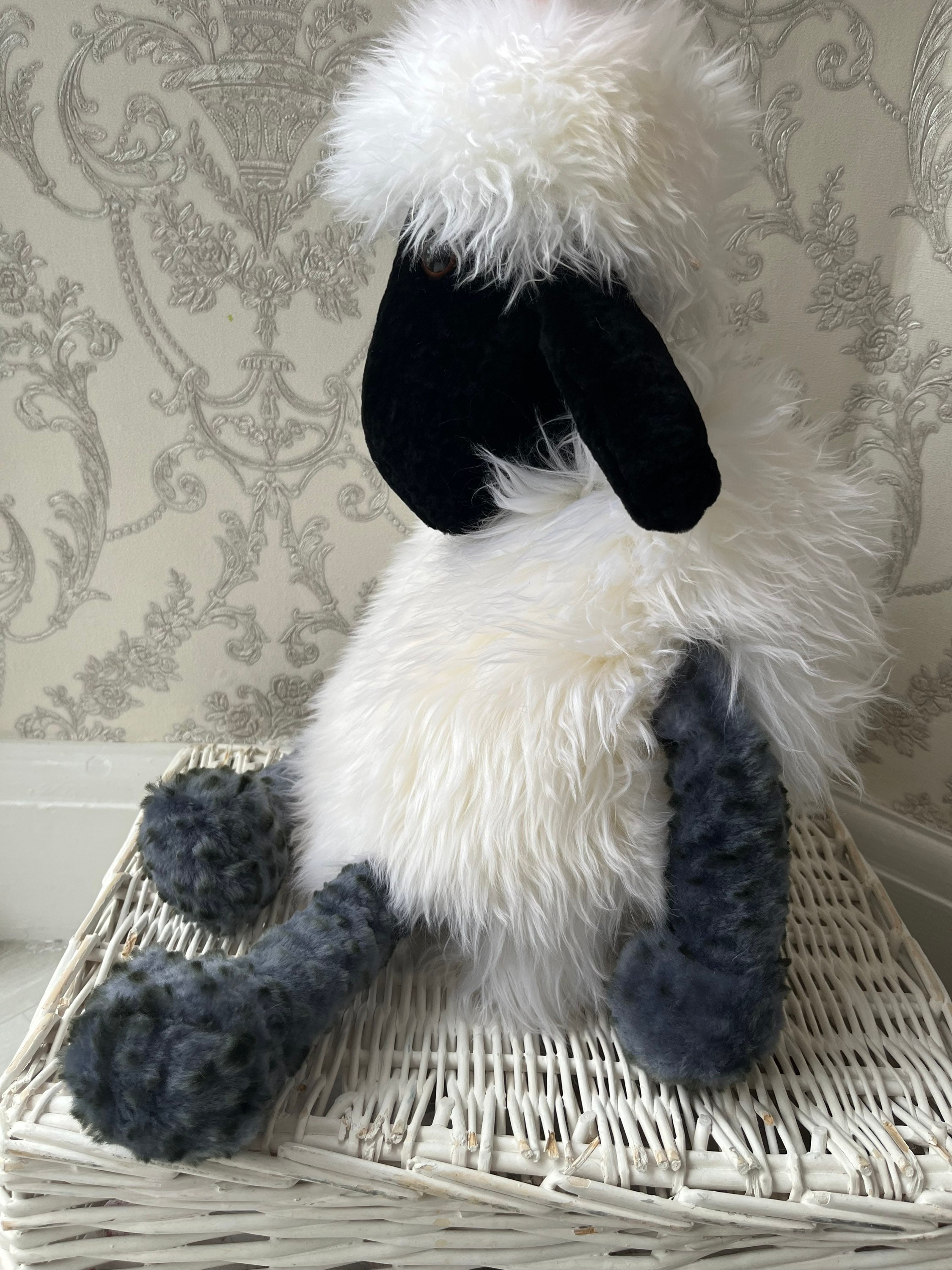 Shearling Sheep Backpack/tan Sheep Fur Bag/toys - Etsy display picture 2
