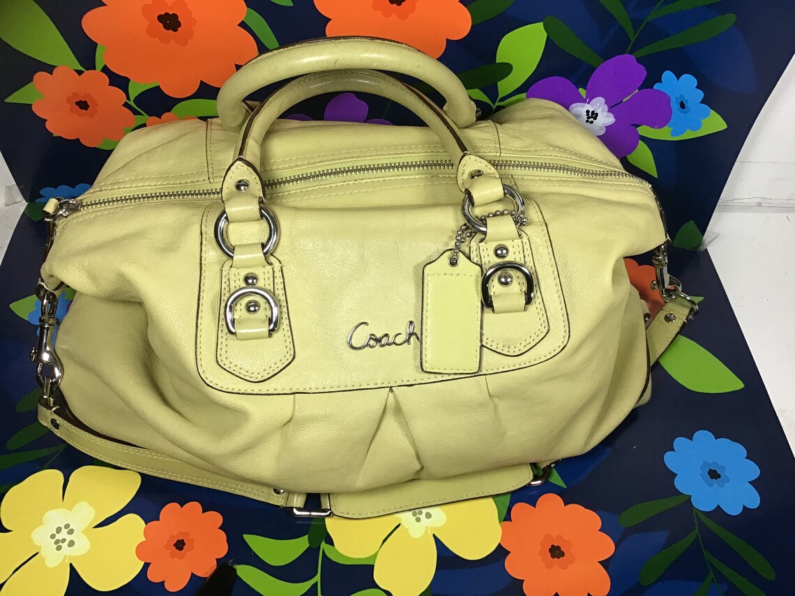 Yellow vintage Nk1073f15447 coach bag Etsy