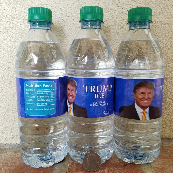 3 x unopened President Donald Trump 16.9 ounce TRUMP ICE bottled water