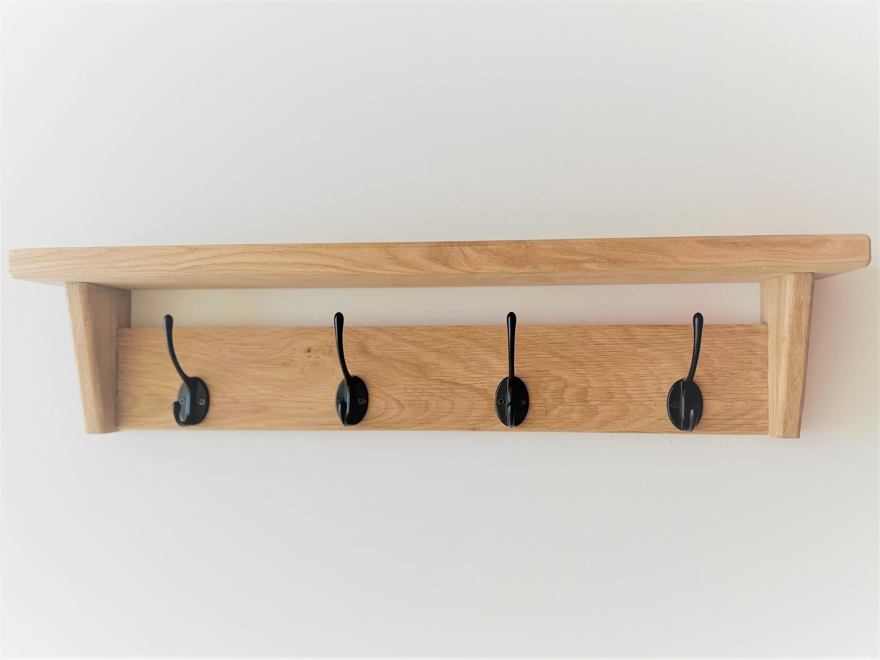 SET of 2 Oak Coat Racks Coat Hook Handmade Wooden Entryway Etsy UK