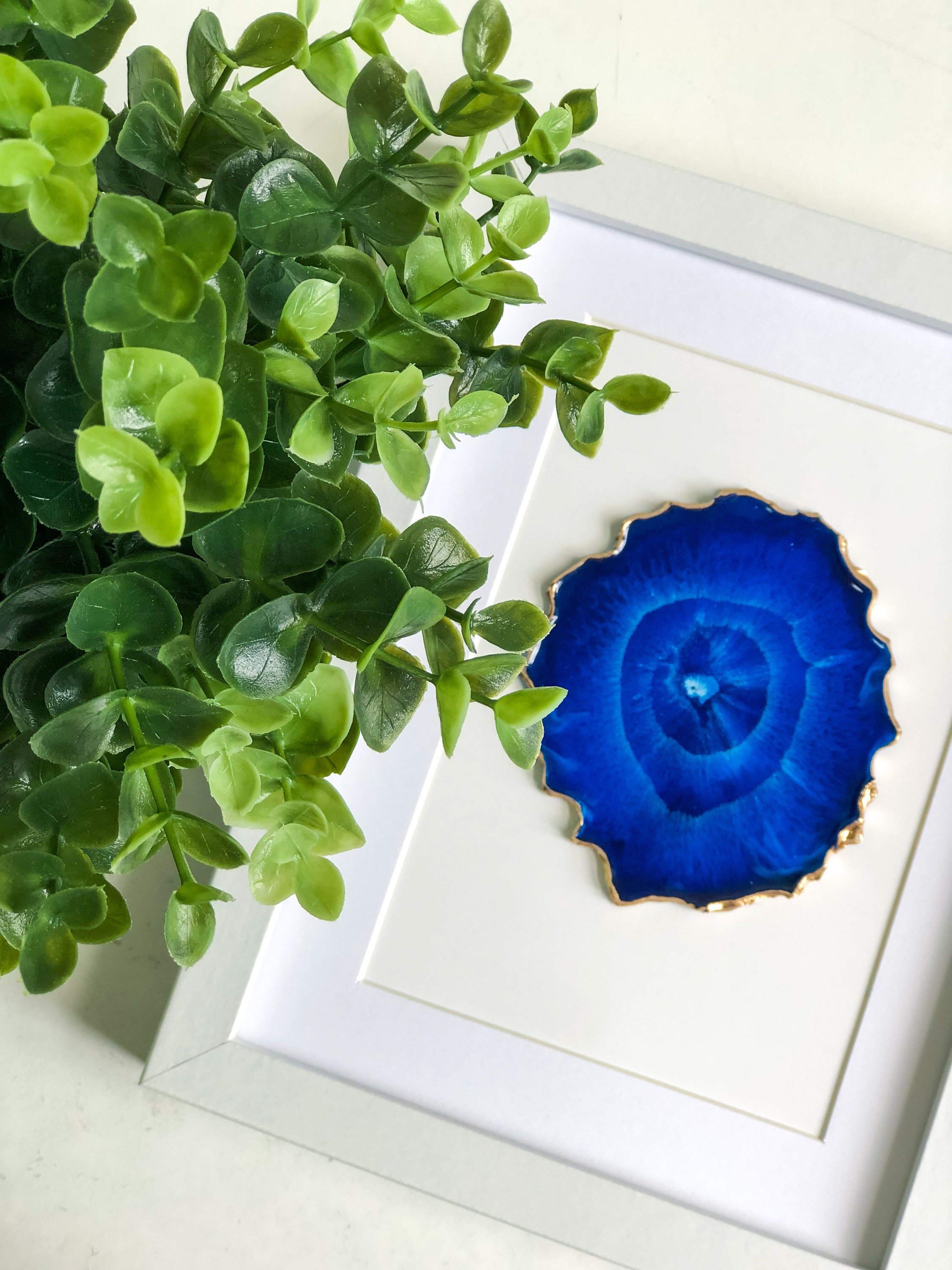 Geode wall art framed for home decor. Resin geode wall art Etsy