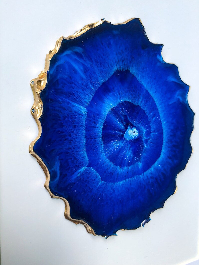 Geode wall art framed for home decor. Resin geode wall art Etsy