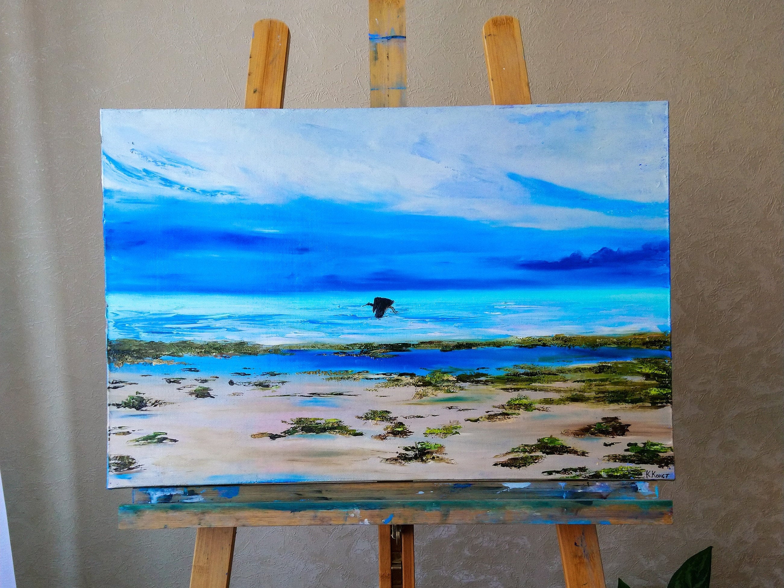 Oil original painting canvas wall art. Teen girl room decor Etsy