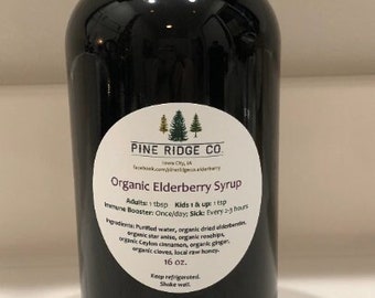 16oz- Organic Elderberry Syrup