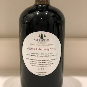 32 oz - Jarabe de saúco orgánico