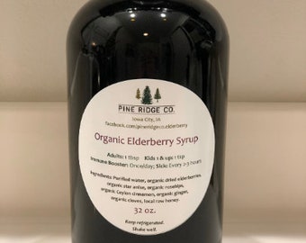 32oz- Organic Elderberry Syrup