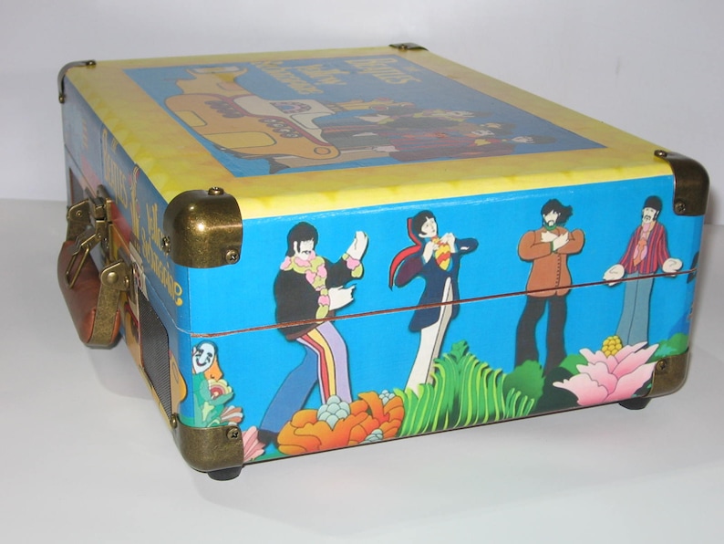 The Beatles Yellow Submarine CUSTOM RECORD PLAYER Turntable Decoupage