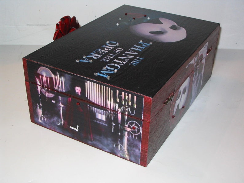 Phantom Of The Opera The Musical Broadway Decoupage Wooden Storage Jewelry Box