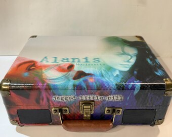 AUTOGRAPHED LIMITED EDITION Alanis Morissette "Jagged Little Pill" Decoupage Turntable