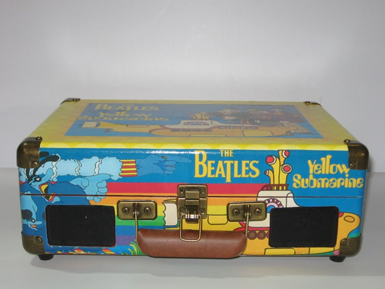 The Beatles Yellow Submarine CUSTOM RECORD PLAYER Turntable Decoupage