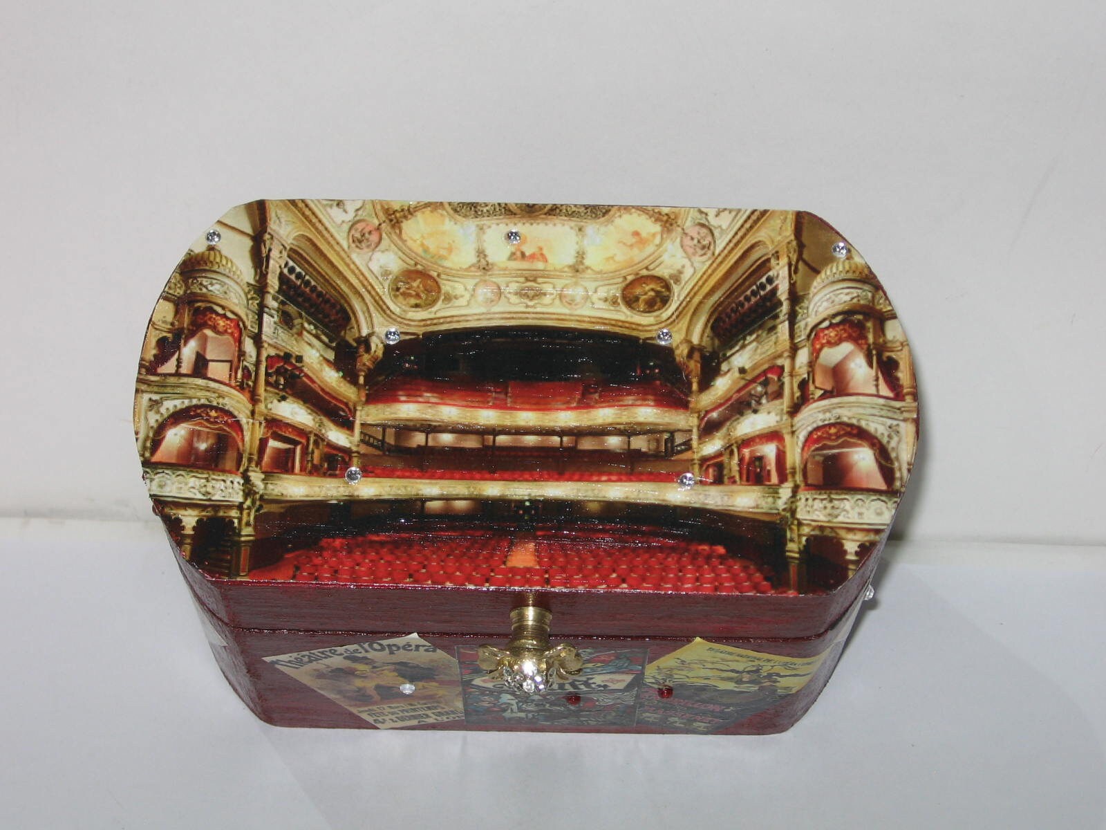 OPERA Classical Music Vintage Decoupage Wooden Storage Jewelry Box La ...