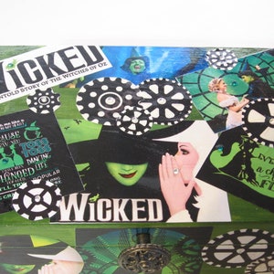 Wicked The Musical Broadway Decoupage Wooden Storage Jewelry Box