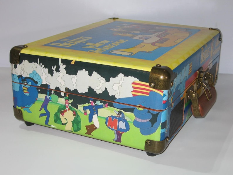 The Beatles Yellow Submarine CUSTOM RECORD PLAYER Turntable Decoupage