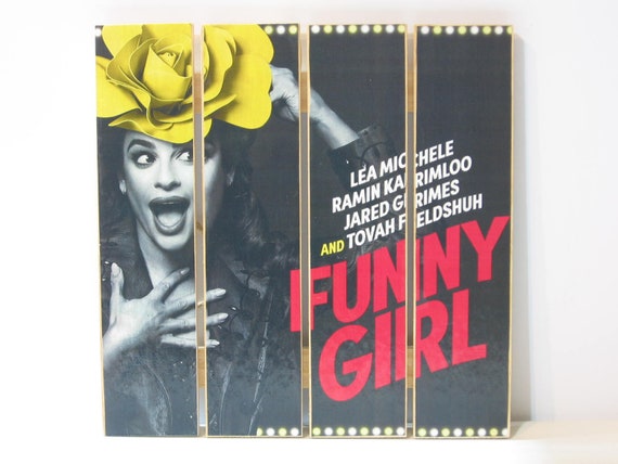 Funny Girl With Lea Michelle Broadway Decoupage Wooden Wall