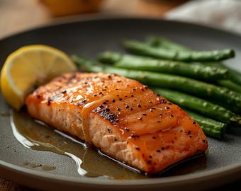 Ricetta facile per salmone scottato in padella con miele e senape (PDF) | Guida per una cena veloce