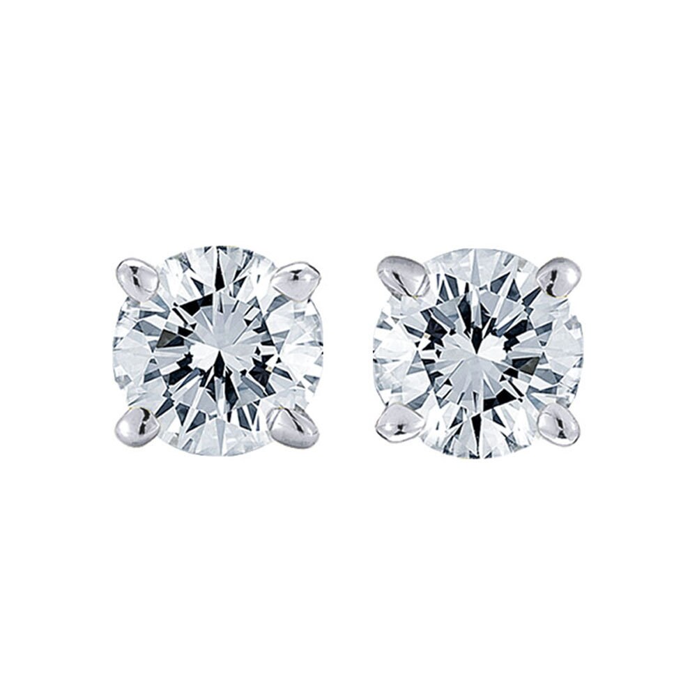 2.14 Ct Tw F/SI-2 Round Brilliant Cut Diamond Stud Earrings