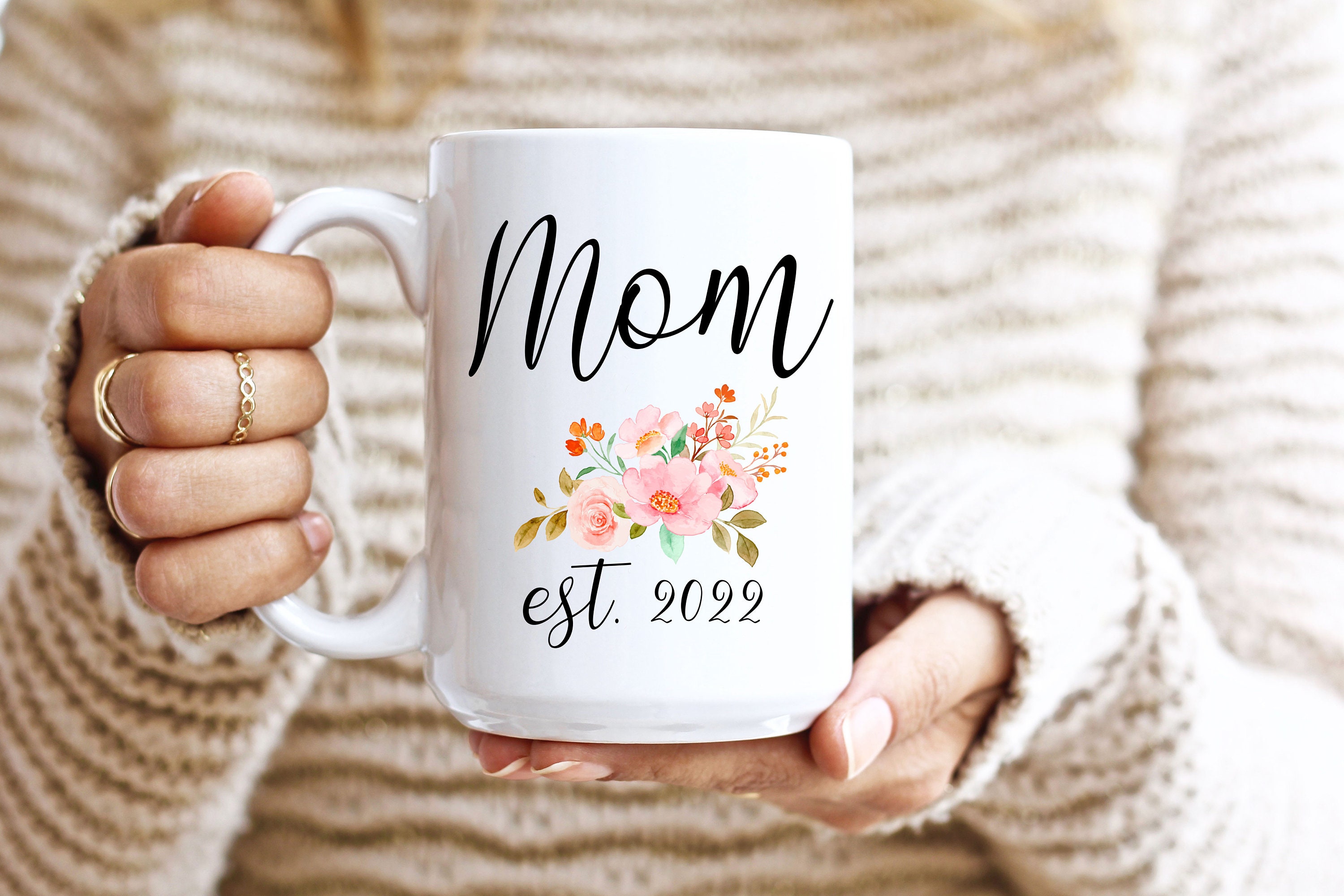 Mom Est Mug, New Mom Mug, Mother's Day Gift