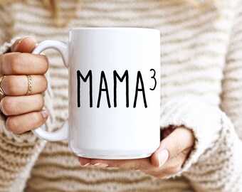 Mama von drei Becher, Mutter von drei Geschenk, lustige Mama Becher, neue Mama Geschenk, Muttertagsgeschenk, Schwangerschaft Ankündigung, Mama von 3, drei Kinder